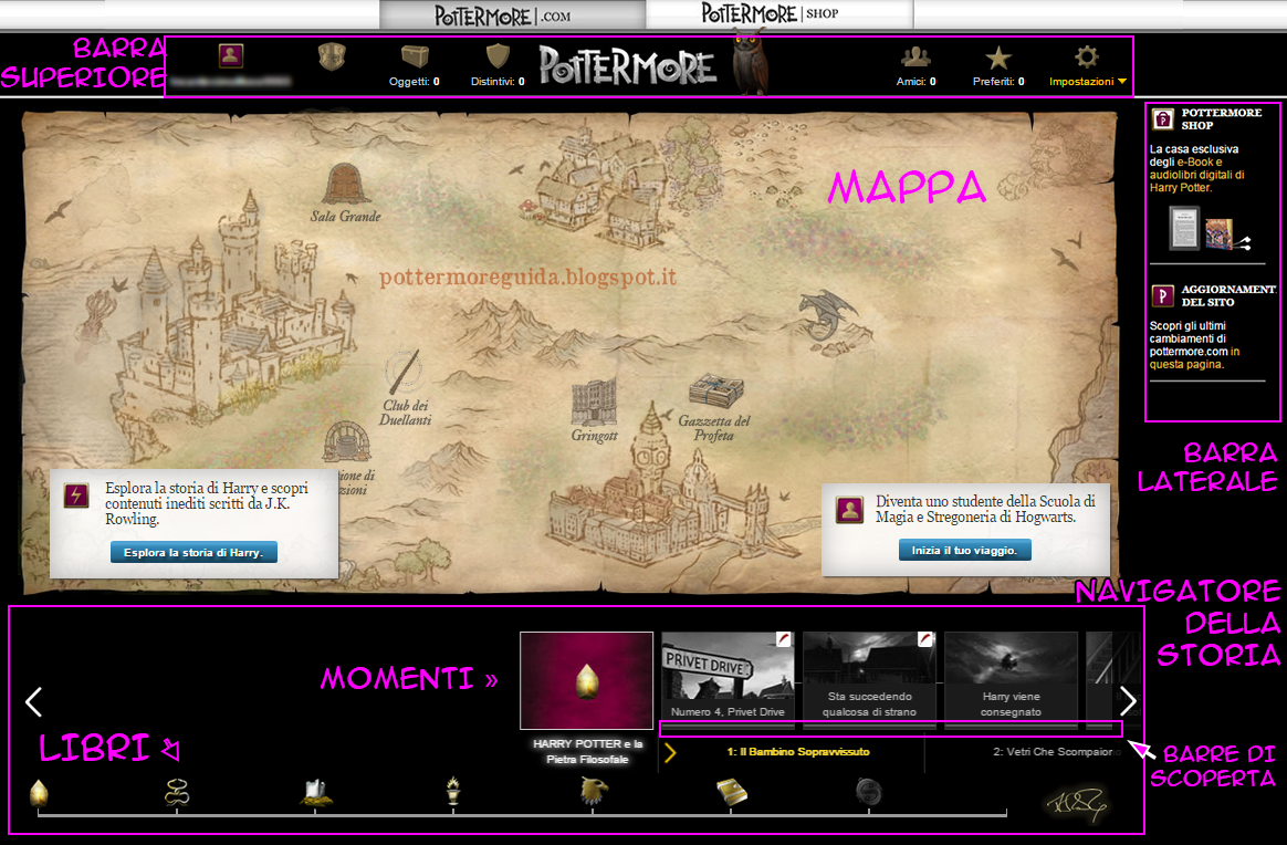 pottermore home page